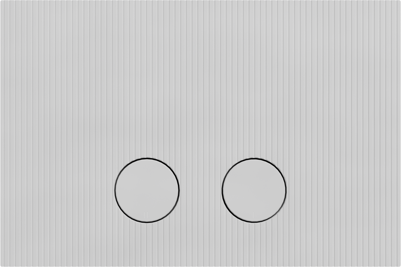 Presa Ribs bedieningsplaat Mat Wit voor UP320 of UP720 inbouwreservoir