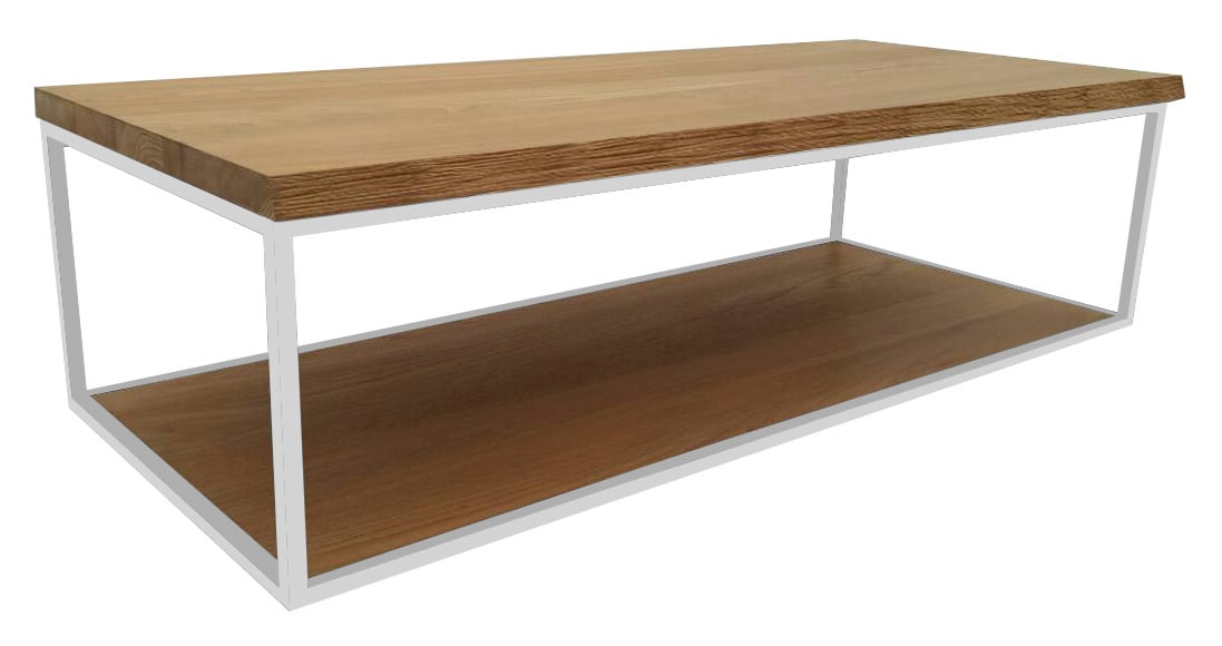 Balmani Life Edge tablette simple ou double teck massif avec cadre blanc 120 x 50 cm