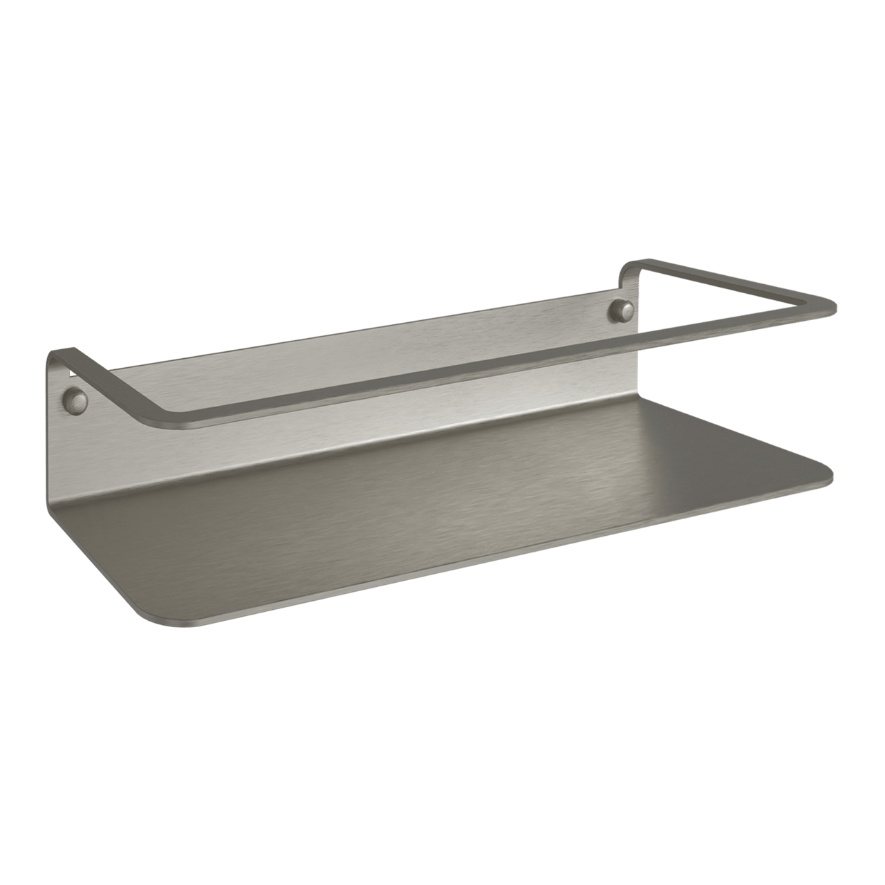 Blaufoss Tika enkele shampoohouder met wandbevestiging Brushed Coolmetal