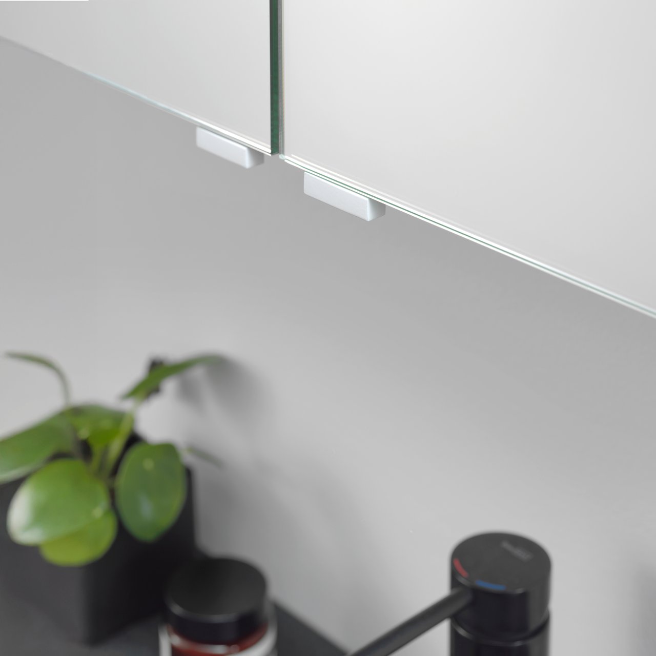 Balmani Oberture XS 2er-Set, Handgriffe für Spiegelschrank, weiß matt