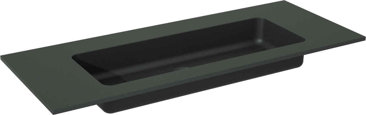 Storke Scuro enkele wastafel mat kwarts 100 x 40 cm