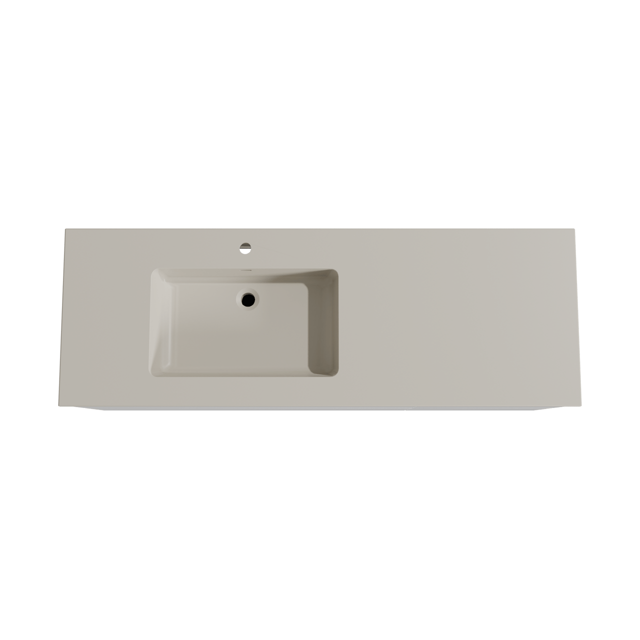 Storke Edge hängendes Möbelstück Set: 150 x 52 cm, Weiß glänzend, mit Diva Waschtisch links, Top Solid Seidengrau