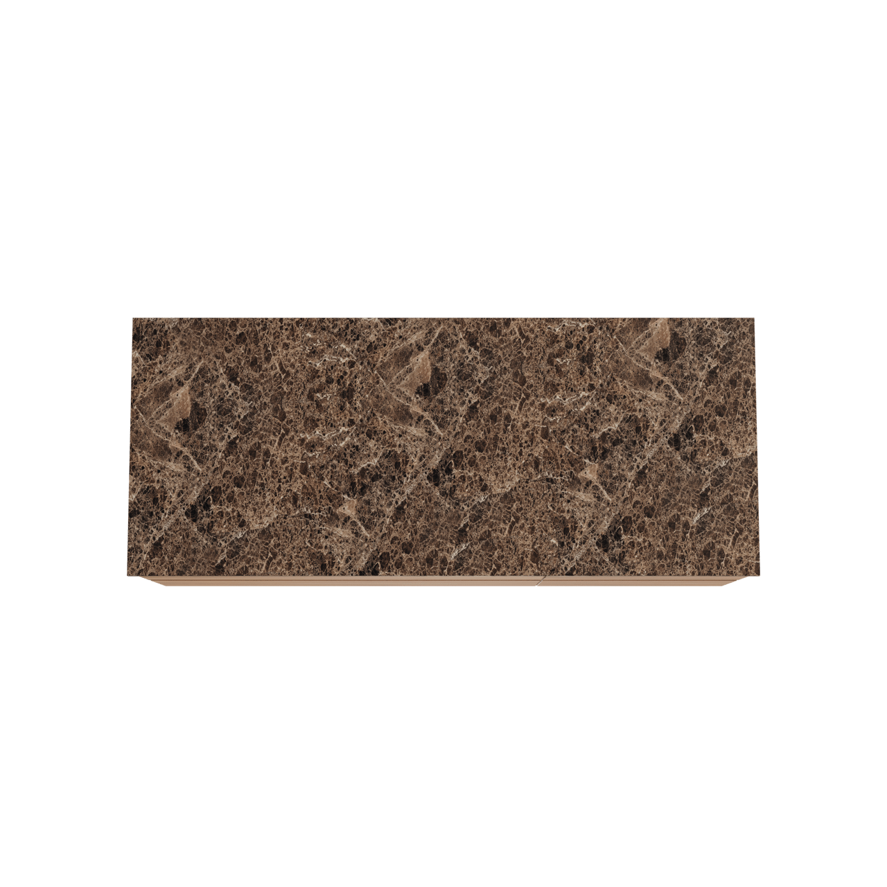 Balmani Mitra meuble salle de bains suspendu 135 x 55 cm teck avec Stretto tablette simple ou double en marbre dark emperador