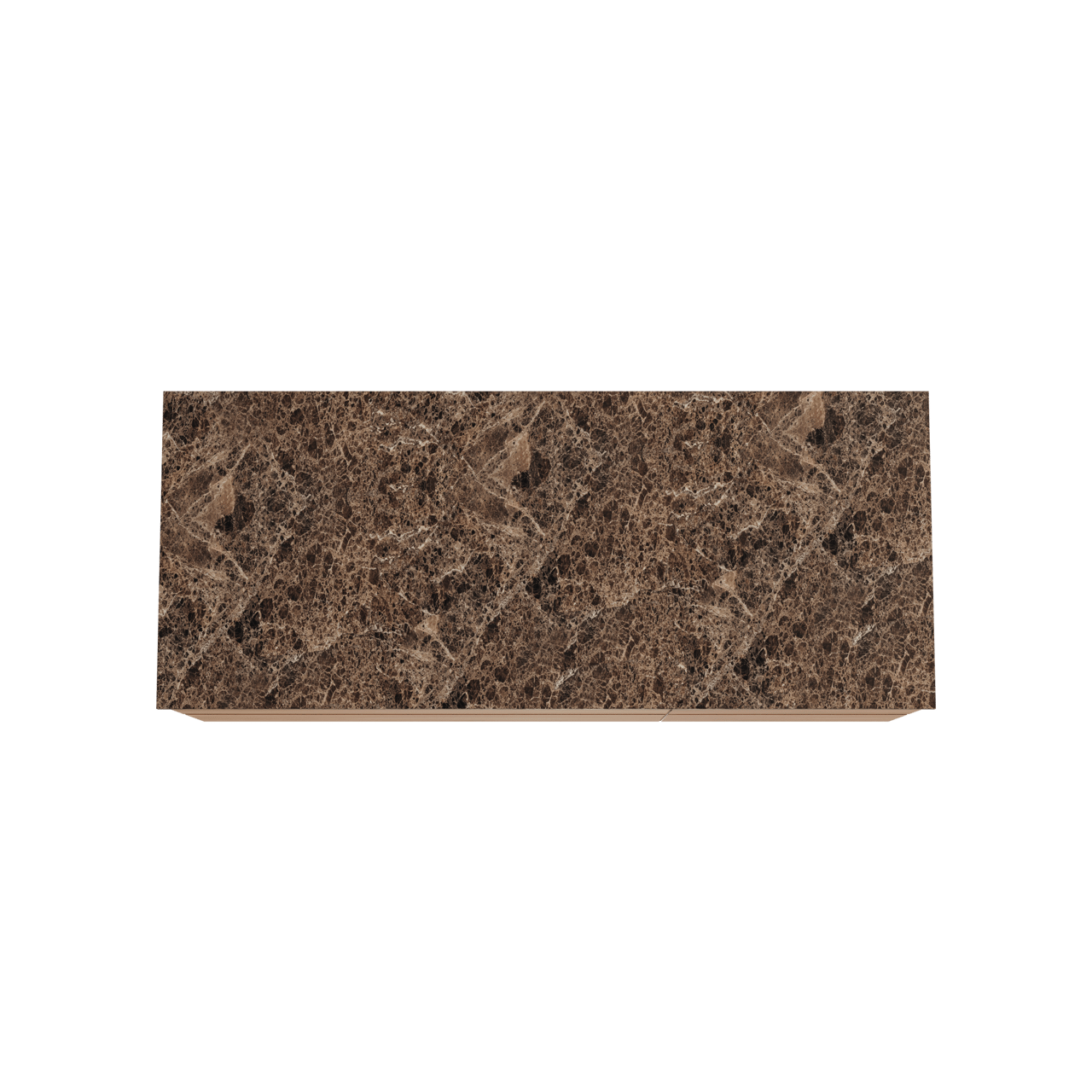 Balmani Mitra zwevend badkamermeubel 135 x 55 cm teak met Stretto enkel of dubbel tablet in marmer dark emperador