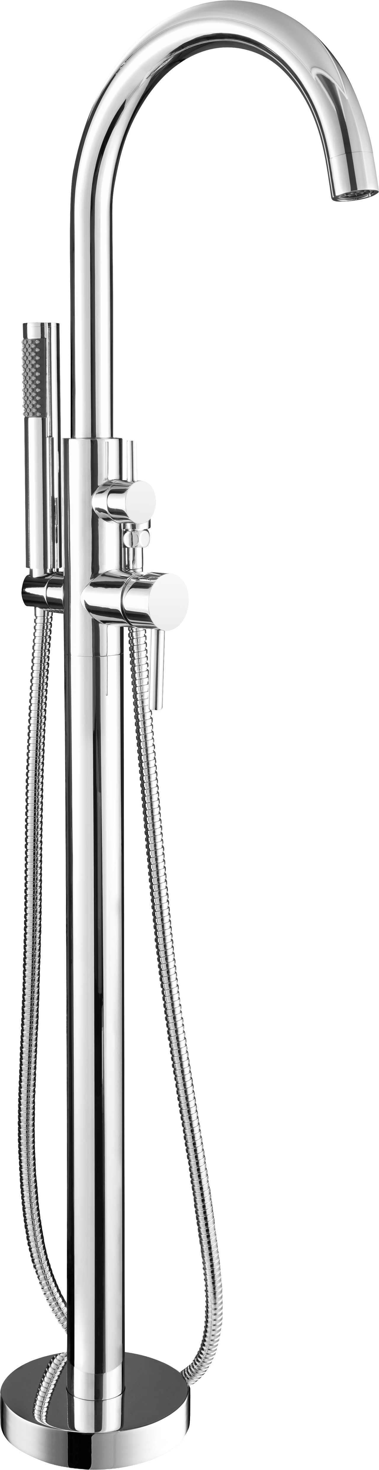 Linie Diverso vrijstaande badkraan chroom