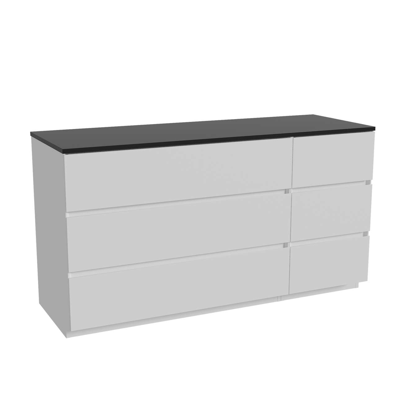 Storke Edge freistehendes Möbelstück Set: 150 x 52 cm, Weiß matt, mit Panton Einzel- oder Doppel Waschtischplatte, Pulverbeschichtetes MDF Schwarz matt