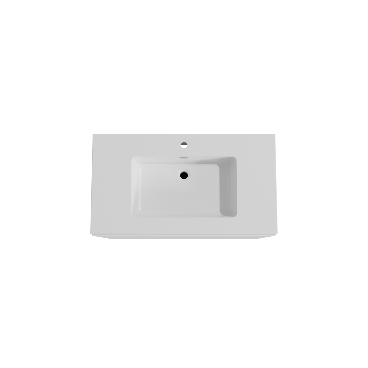 Storke Edge meuble salle de bains à poser 95 x 52 cm blanc mat avec Diva plan simple en marbre composite blanc brillant