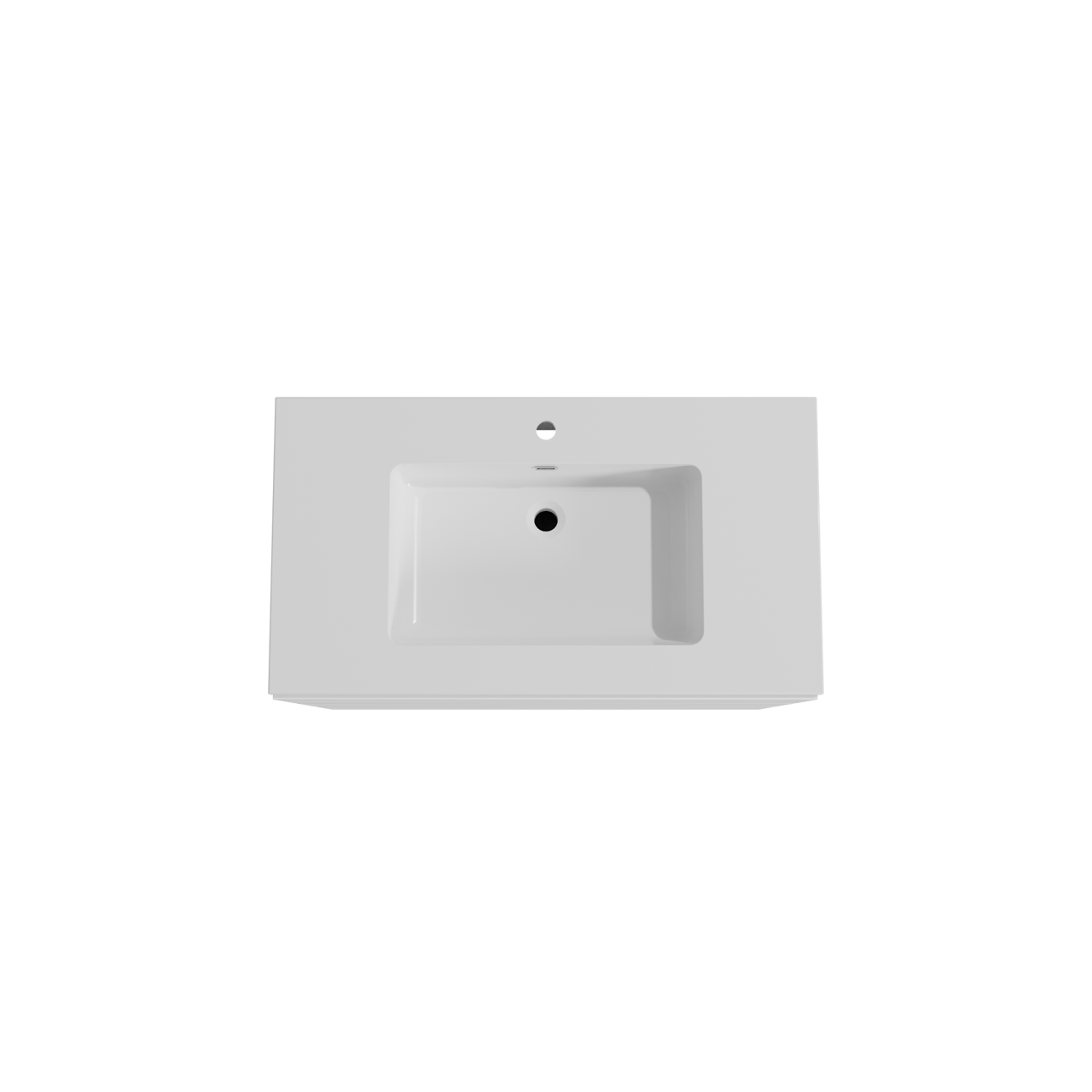 Storke Edge freistehendes Möbelstück Set: 95 x 52 cm, Weiß matt, mit Diva Einzelwaschtisch, Marmorkomposit Weiß glänzend