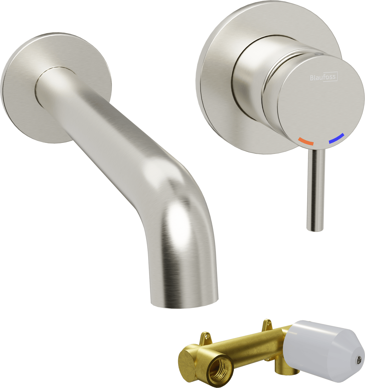 Blaufoss Round Waschtischarmatur, Einbauelement inklusive