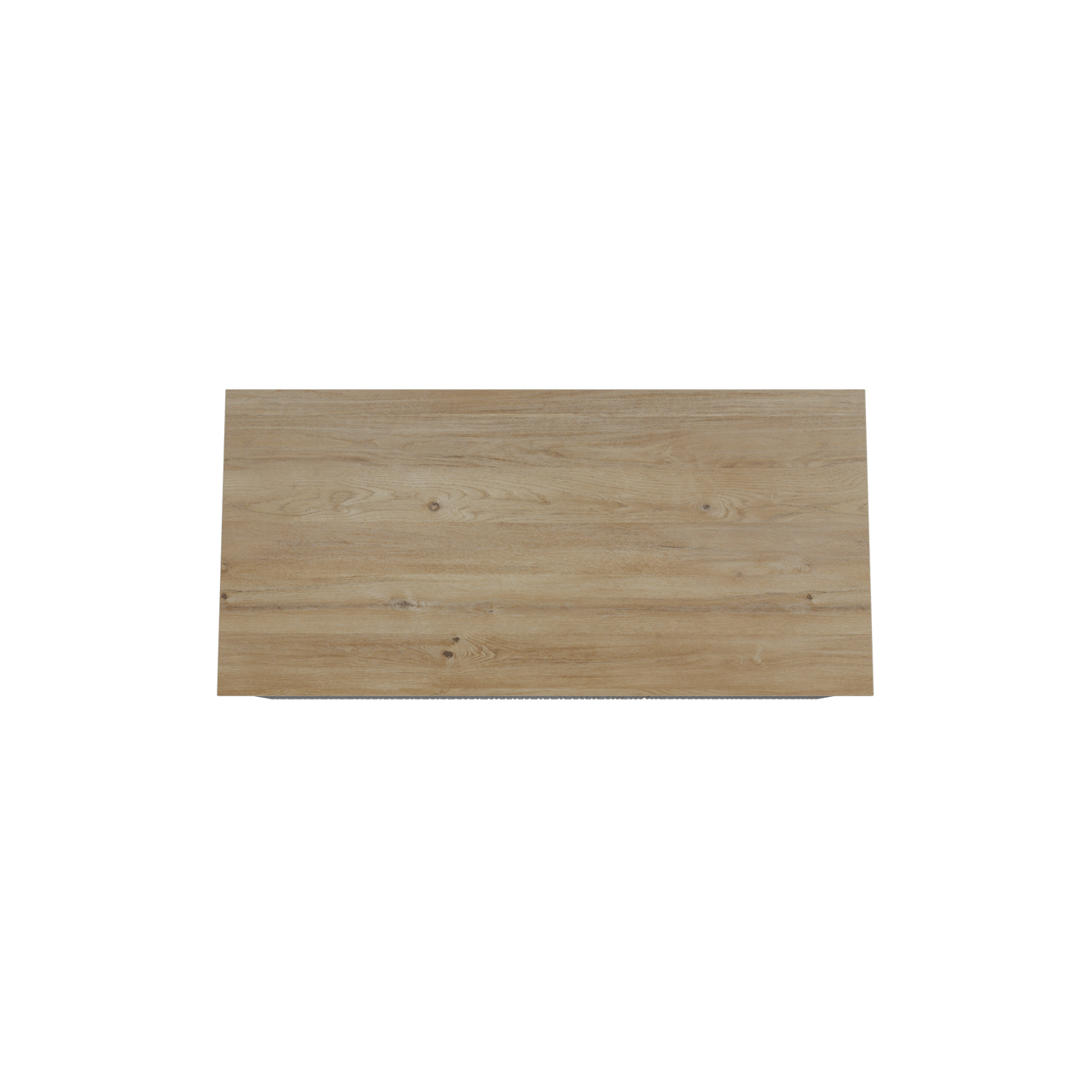 Storke Ribs zwevend badmeubel 110 x 52 cm zwart eiken met Panton enkel wastafelblad in melamine ruw eiken, Verticale asymmetrische rechte ribbel