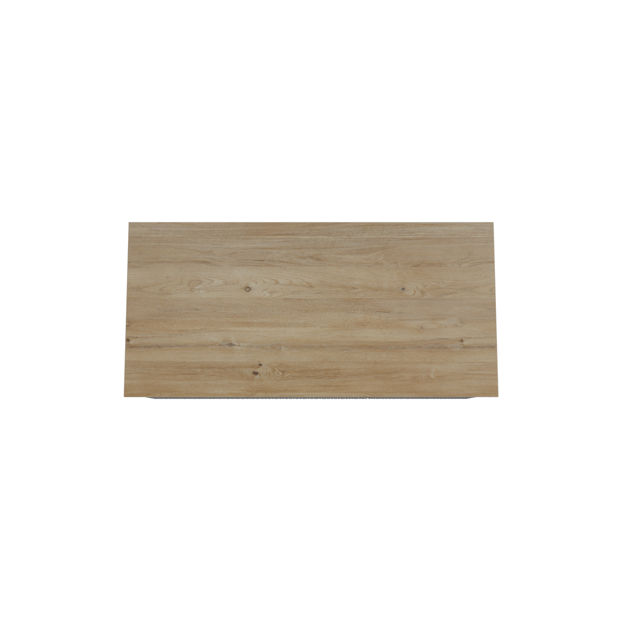 Storke Ribs zwevend badmeubel 110 x 52 cm zwart eiken met Panton enkel wastafelblad in melamine ruw eiken, Verticale asymmetrische rechte ribbel