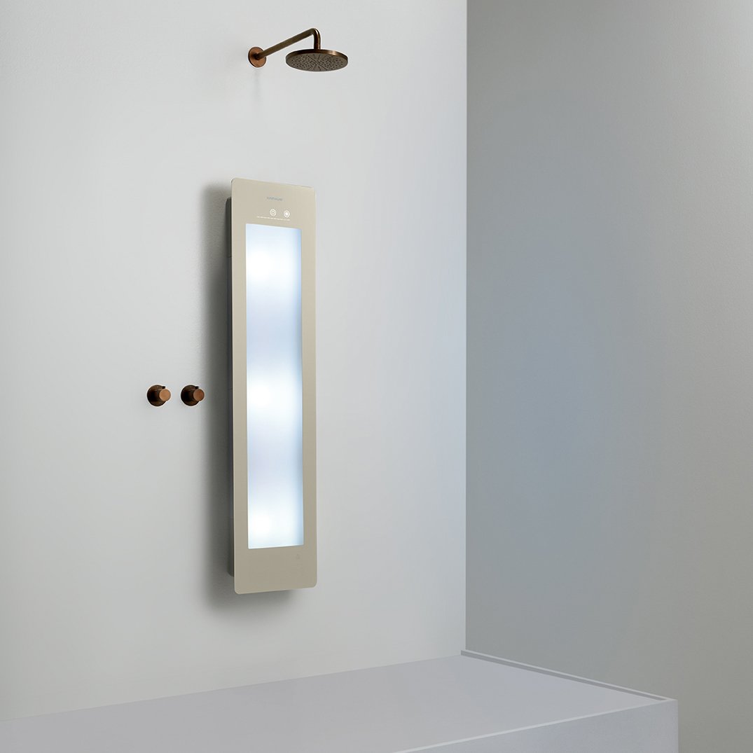 Sunshower Plus M en saillie en sand white avec lumière infrarouge et UV