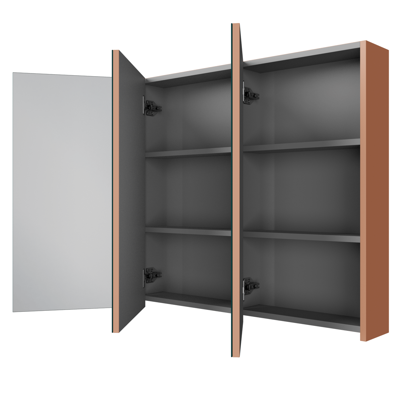 Linie Montro Spiegelschrank Bad: 120 x 75 cm, Cotto