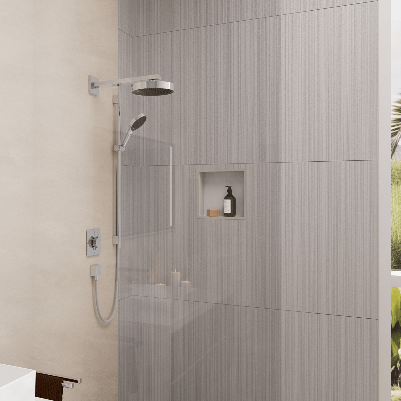 Hansgrohe Showerselect Comfort E inbouw thermostaat 2 uitgangen glanzend chroom