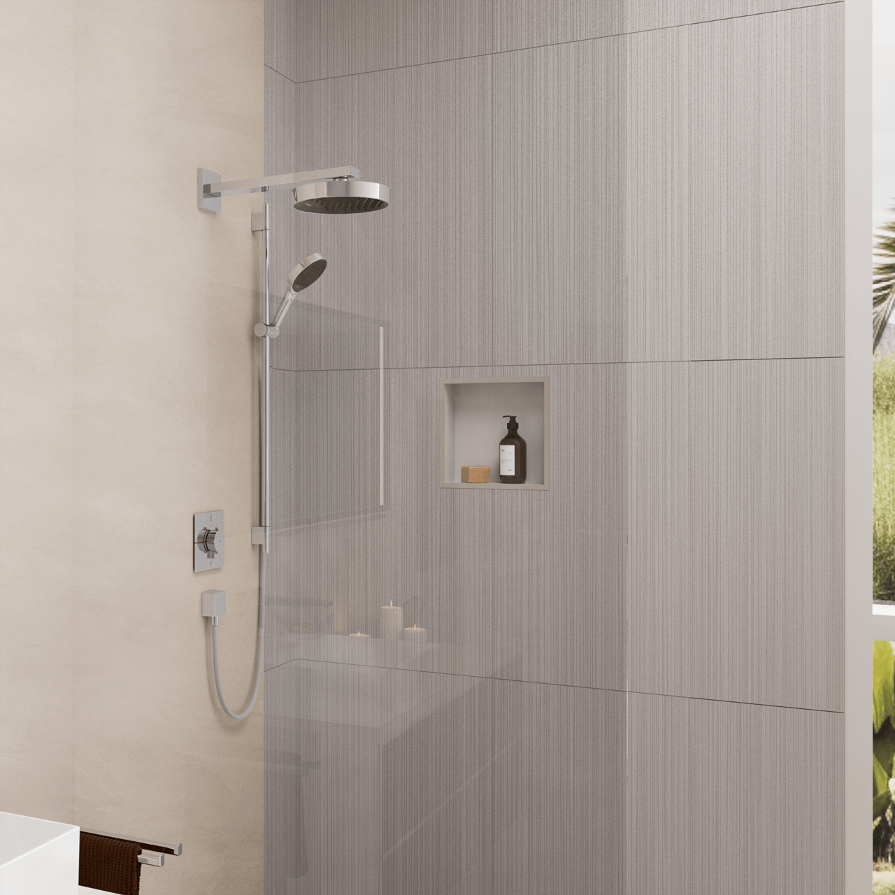 Hansgrohe Showerselect Comfort E inbouw thermostaat 2 uitgangen glanzend chroom
