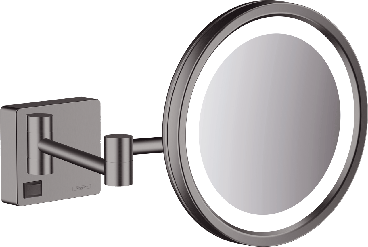 Hansgrohe AddStoris Kosmetikspiegel mit Vergrößerung Brushed Black Chrome