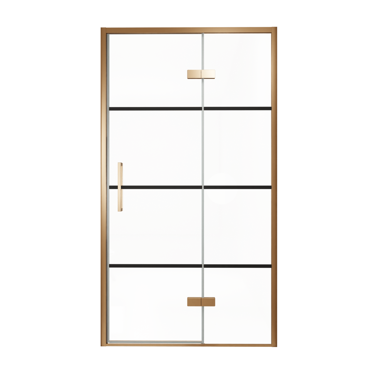 Balmani Senses Design Dusche Drehtür, Rechts, 120 cm x 210 cm, Lined, Profil Brushed Rosegold