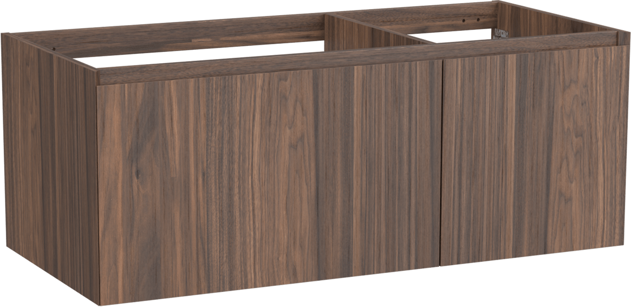 Balmani Idra zwevende wastafelonderkast 120 x 55 cm asymmetrisch links fineer notelaar 4 lades