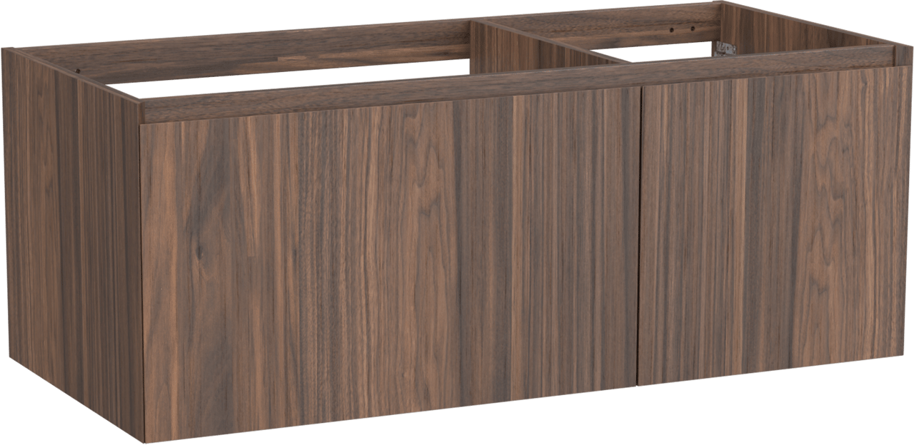 Balmani Idra meuble sous-vasque suspendu 120 x 55 cm asymétrique à gauche plaqué noyer 4 tiroirs