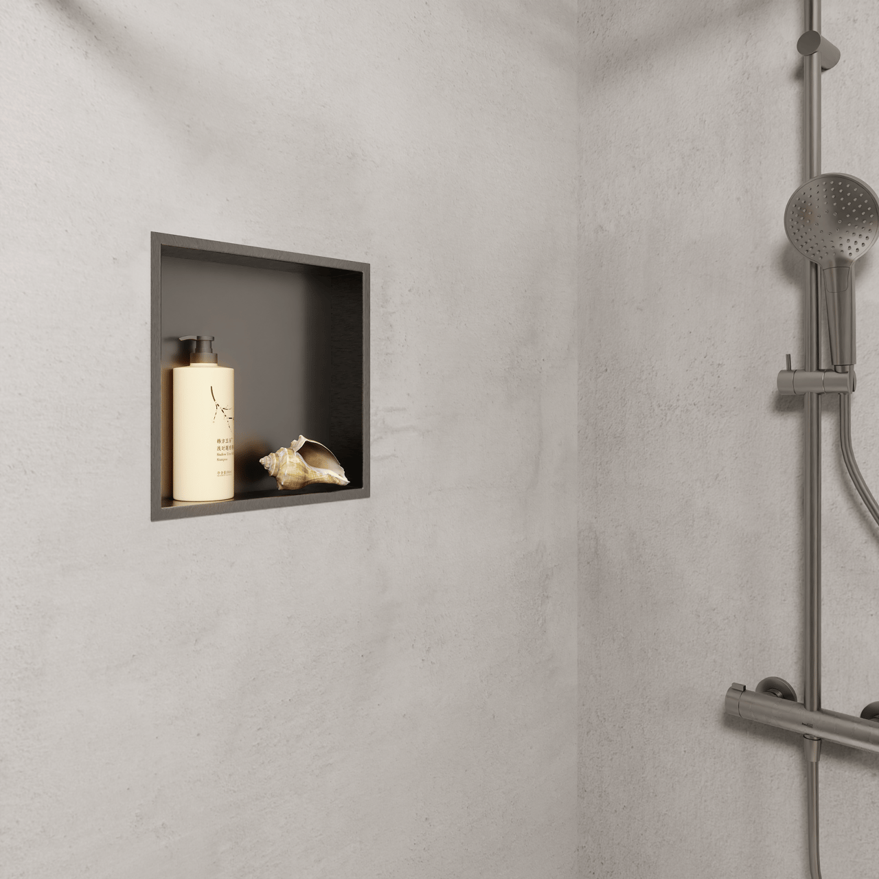 Blaufoss Box Niche encastrée, 30 x 30 cm, Brushed GunMetal