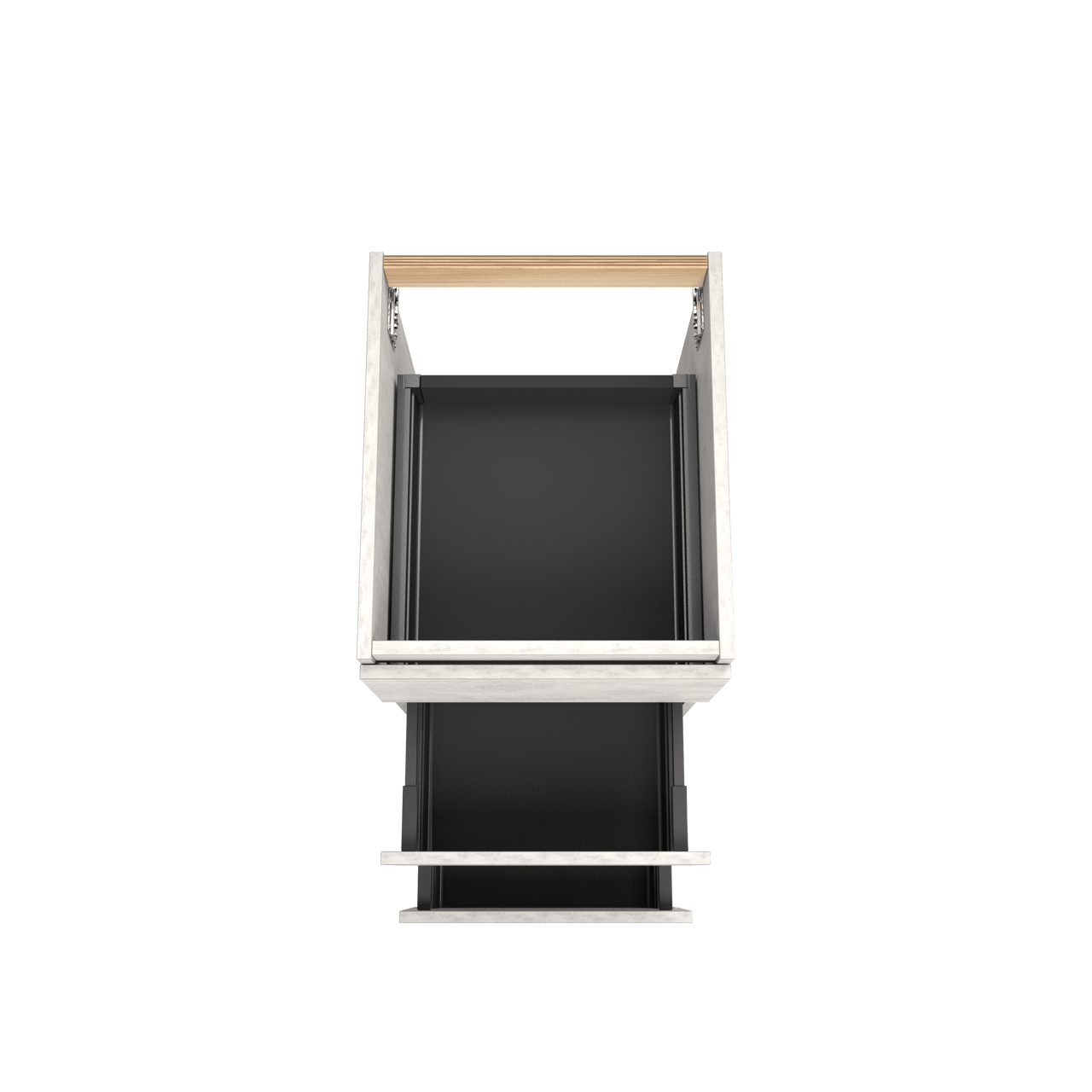 Balmani Lucida meuble sous-lavabo a poser 45 x 55 cm béton gris argent 3 tiroirs