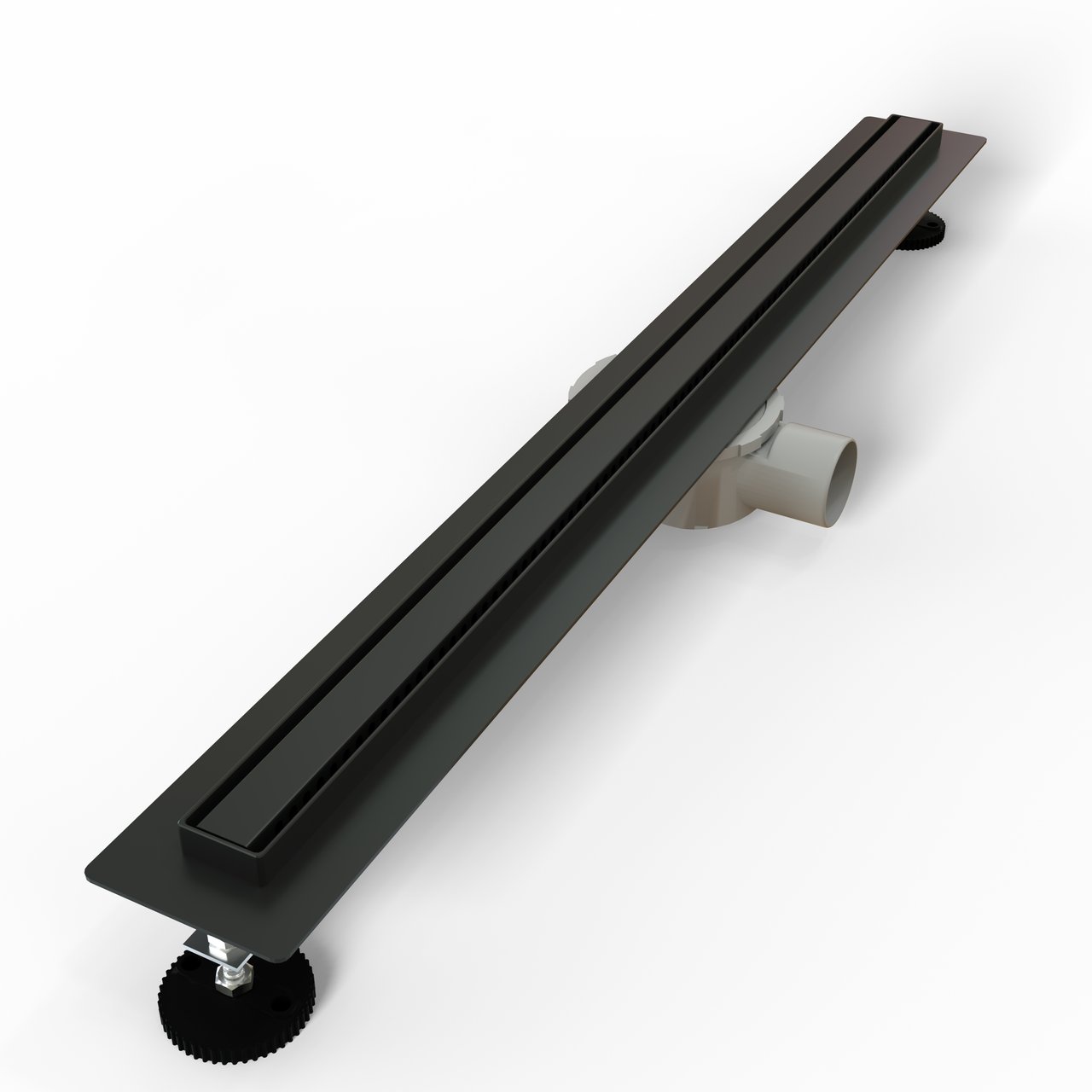 Linie Duschrinne: 70 cm, Schwarz matt