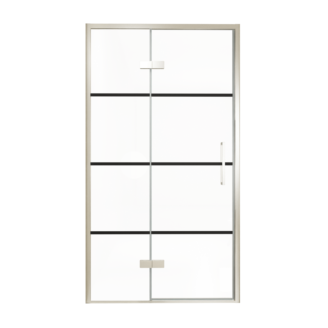 Balmani Senses Design douche draaideur links 120 cm x 210 cm Lined glas, Brushed CoolMetal profielen