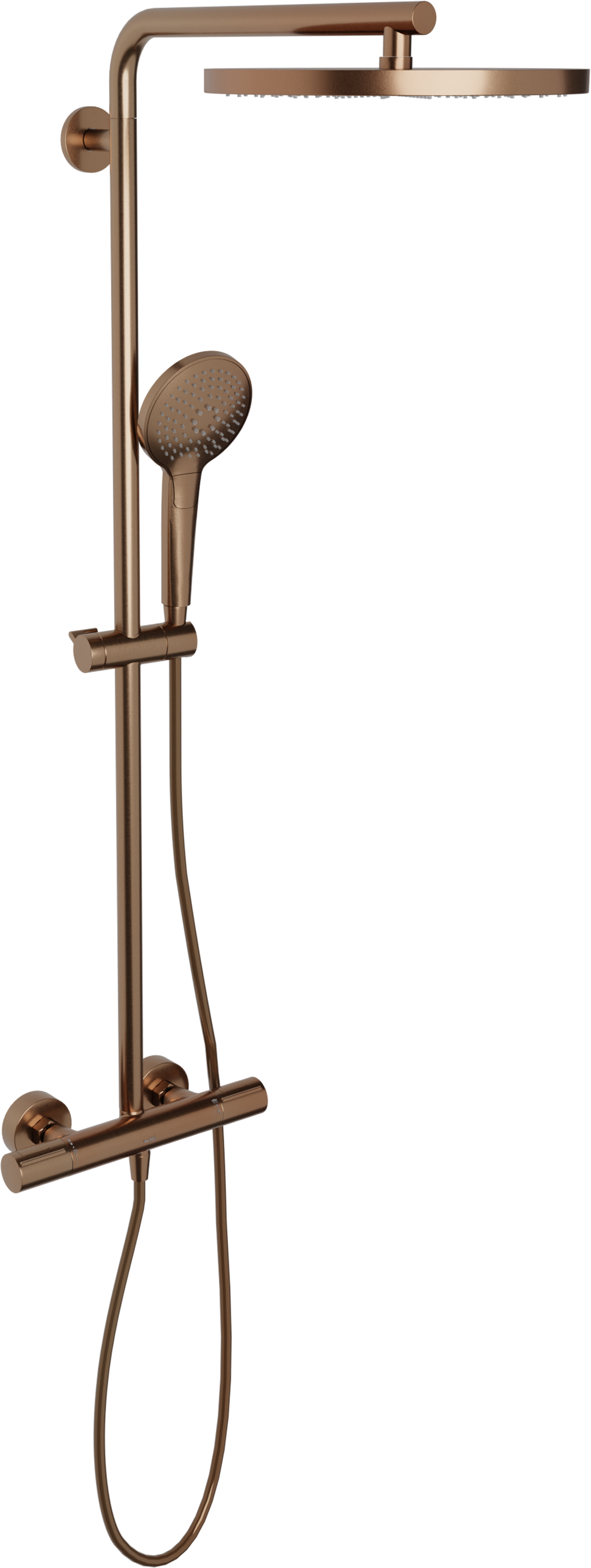 Blaufoss Nola 300 colonne de douche de pluie robinet thermostatique Brushed Rosegold