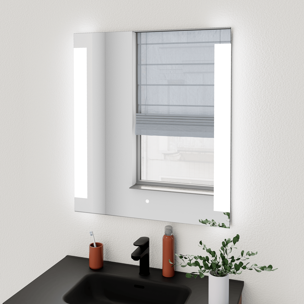 Linie Lunar miroir rectangulaire lumineux 70 x 80 cm