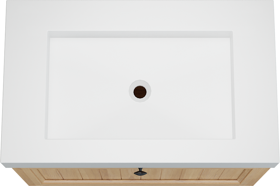 Balmani Lemon zwevend badkamermeubel 90 x 55 cm, fineer natuur eik met Modus enkele wastafel in mat wit