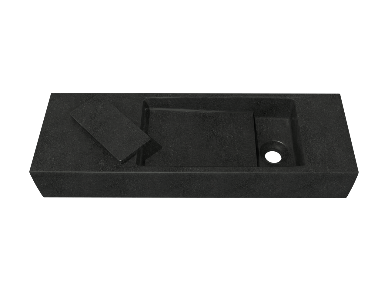 Balmani Mood lave-mains 65 x 20 cm granite aiguisé