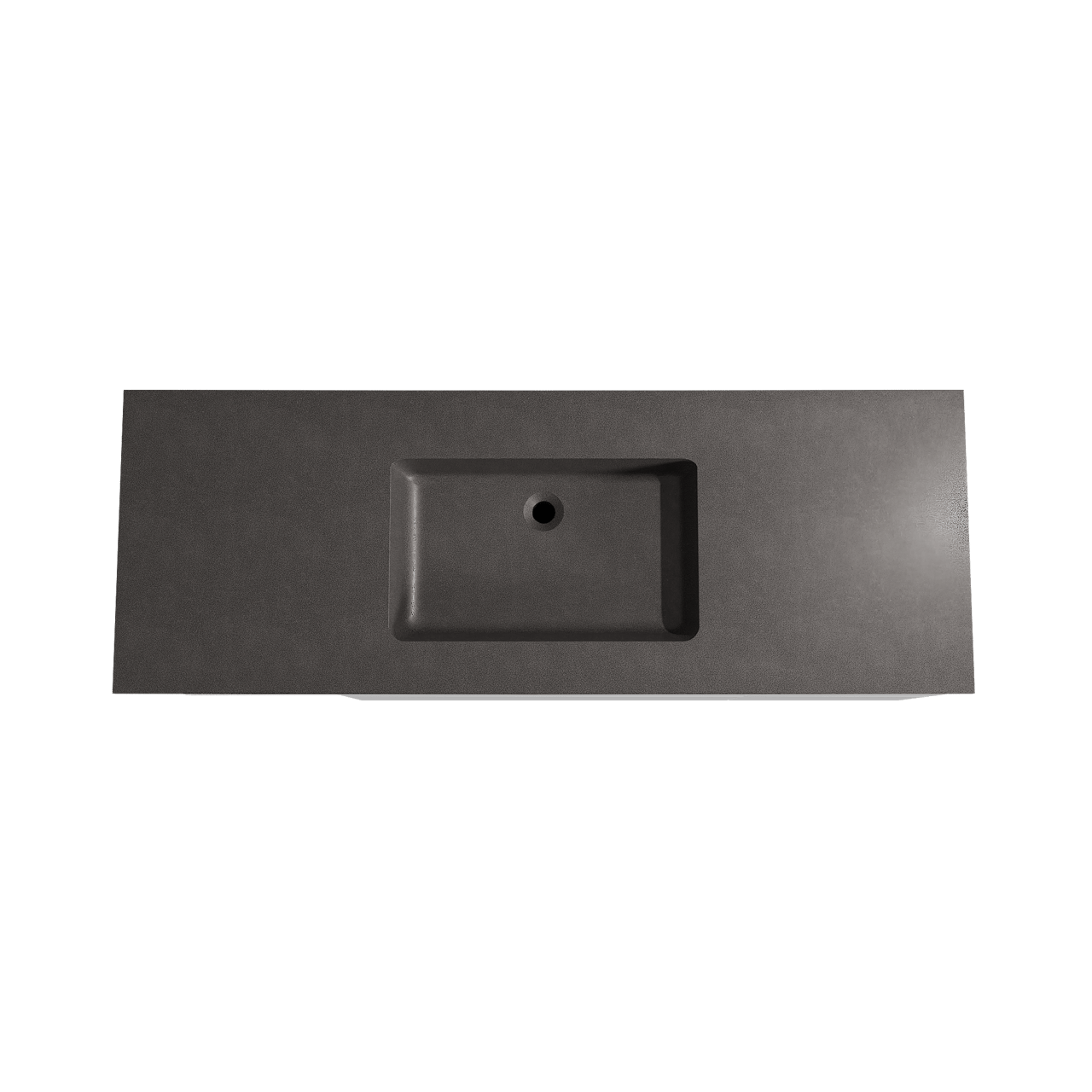 Storke Edge zwevend badkamermeubel 145 x 52 cm glanzend wit met Scuro enkele wastafel in kwarts mat zwart