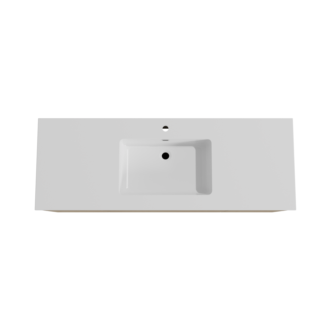 Storke Edge zwevend badmeubel 145 x 52 cm ruw eiken met Diva enkele wastafel in composietmarmer hoogglans wit