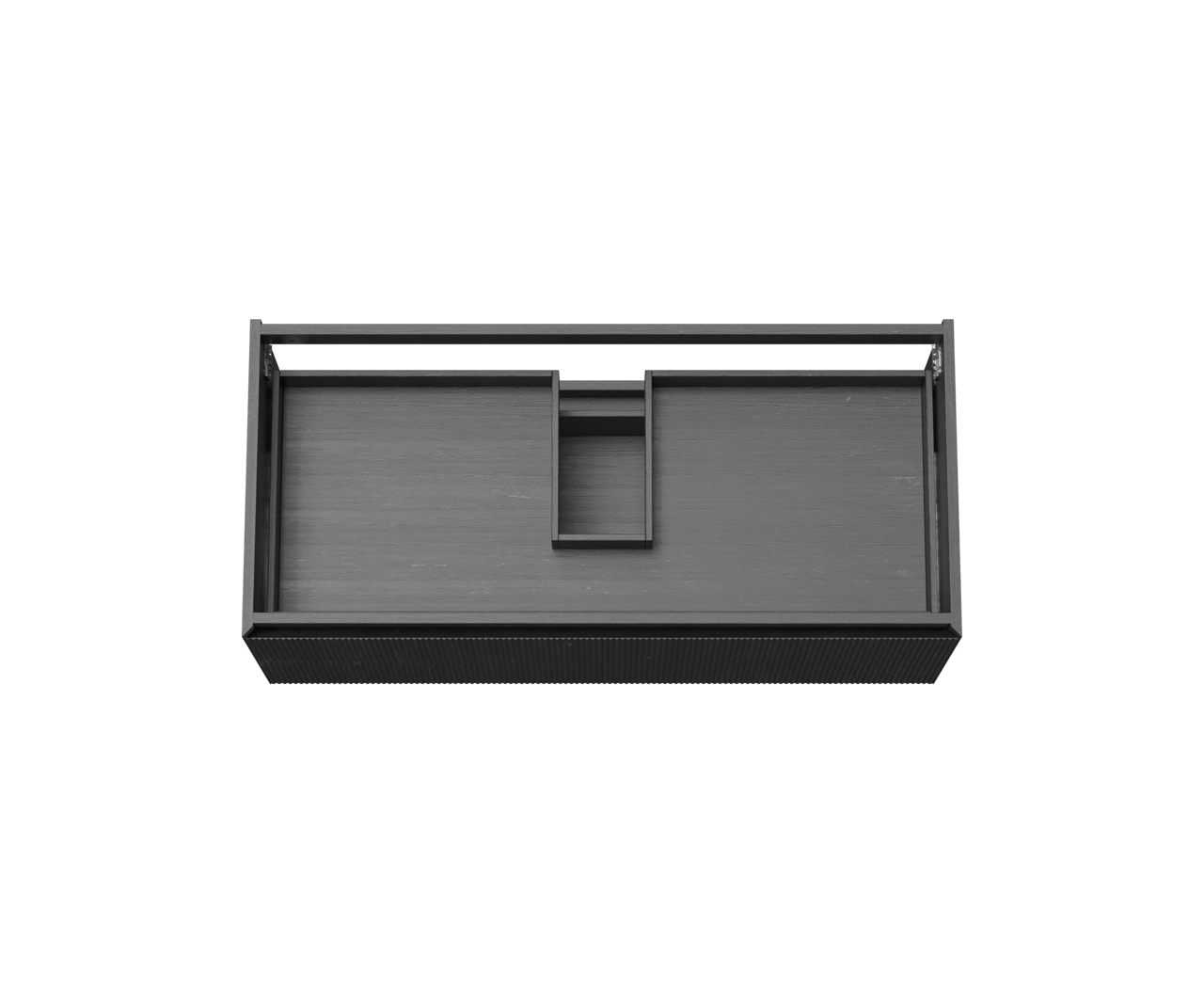 Balmani Fila zwevende wastafelonderkast 120 x 55 cm fineer zwarte eik 2 lades