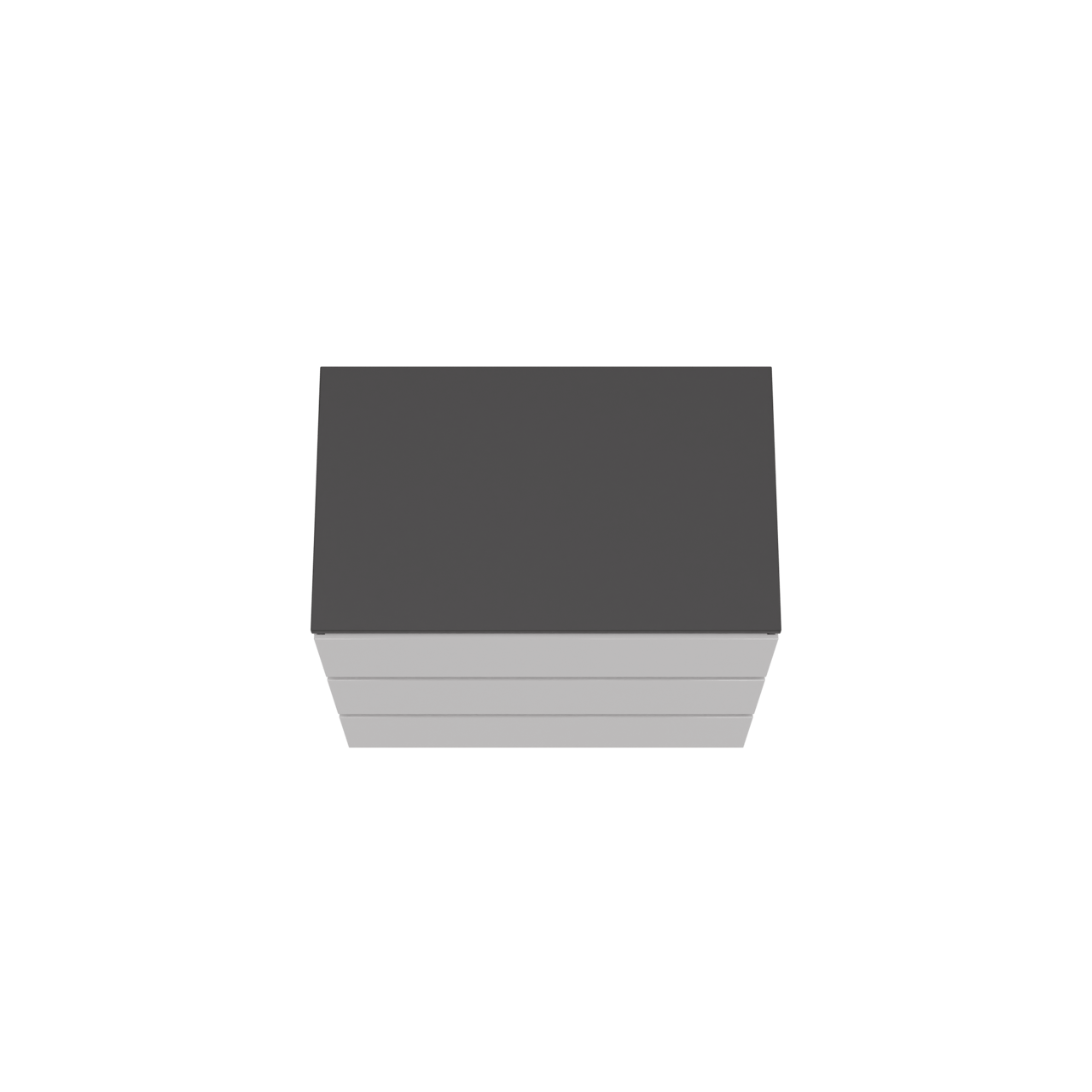 Storke Edge meuble salle de bains à poser 85 x 52 cm blanc brillant avec Panton tablette simple en mdf enduit de poudre noir mat