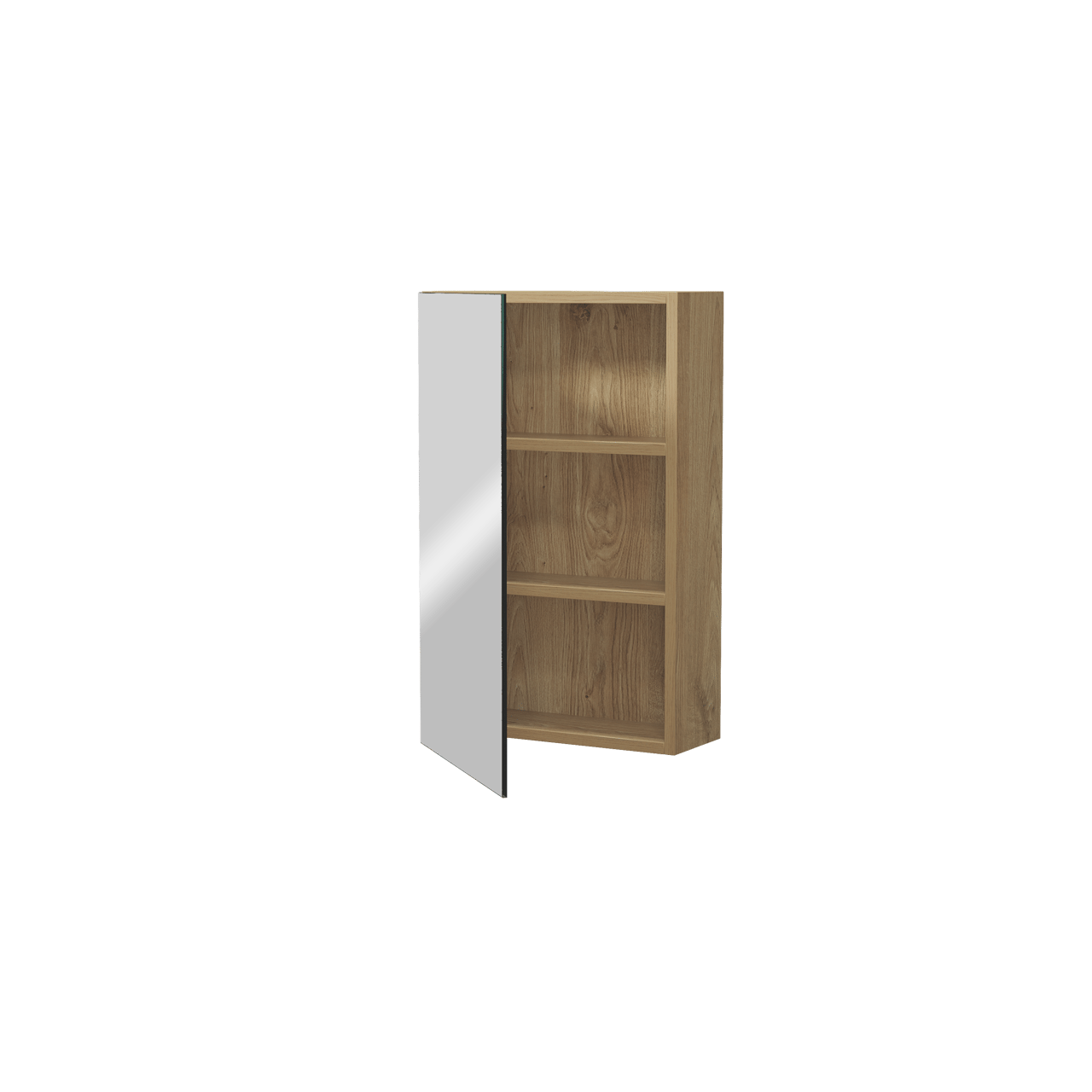 Balmani Lucida Spiegelschrank Bad: 45 x 72 cm, Eiche rustikal