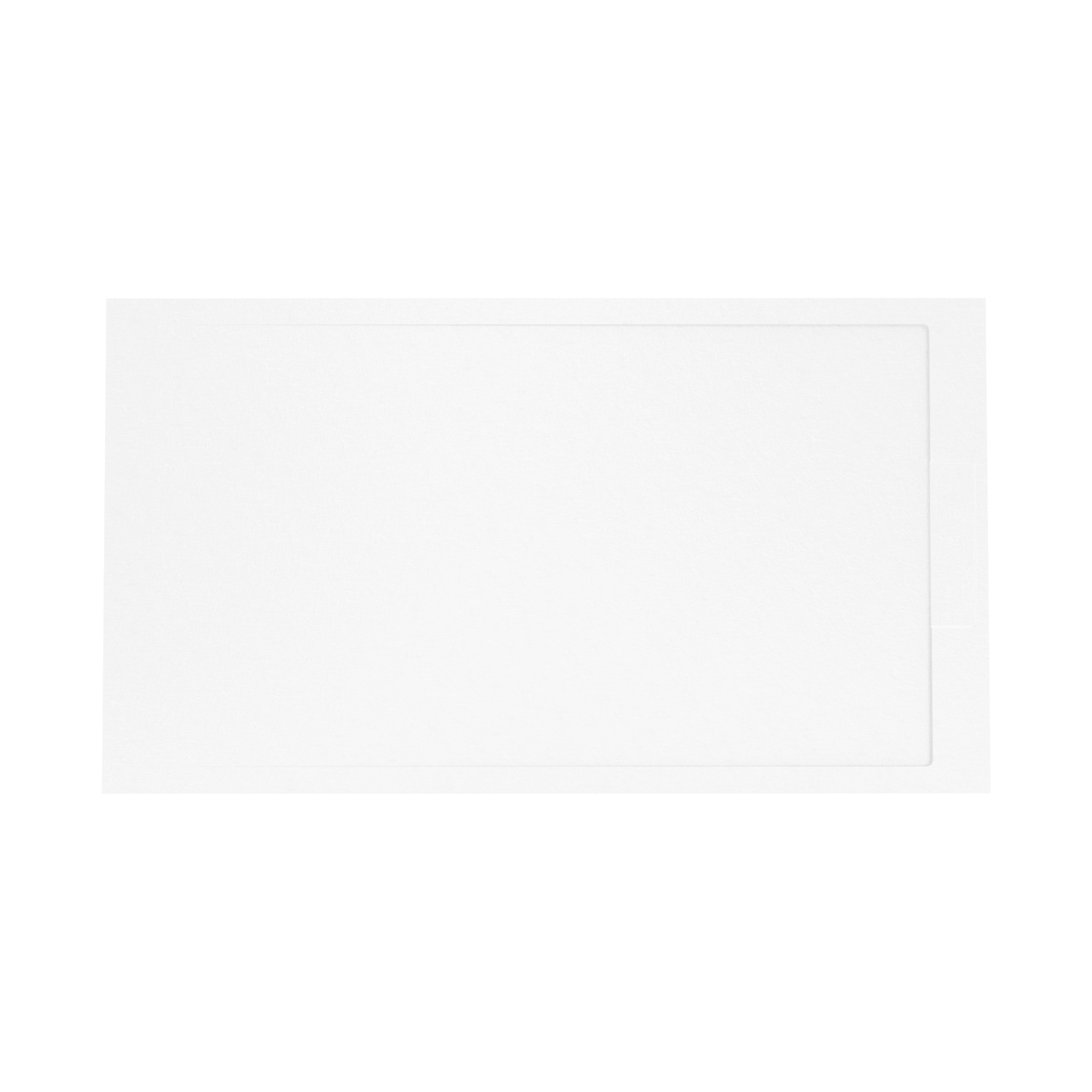 Balmani Indus Duschwanne: 160 x 90 cm, Marmorkomposit, Weiße Schieferstruktur, matt