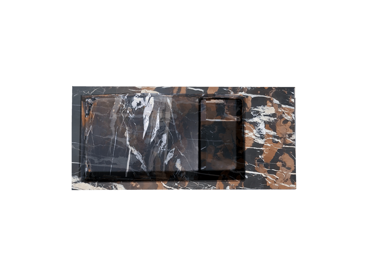 Balmani Mood Handwaschbecken: Portoro Gold Marmor, 45 x 20 cm