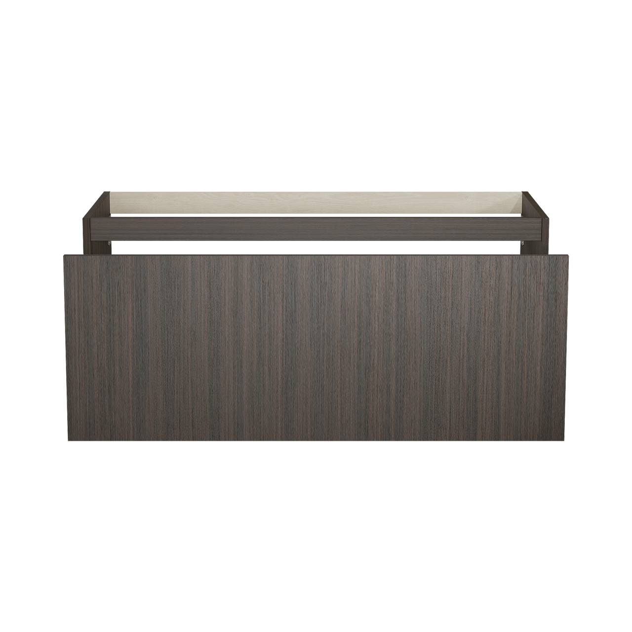 Balmani Sfera hängender Waschbeckenunterschrank: 120 x 55 cm, Eucalyptus, 2 Schubladen