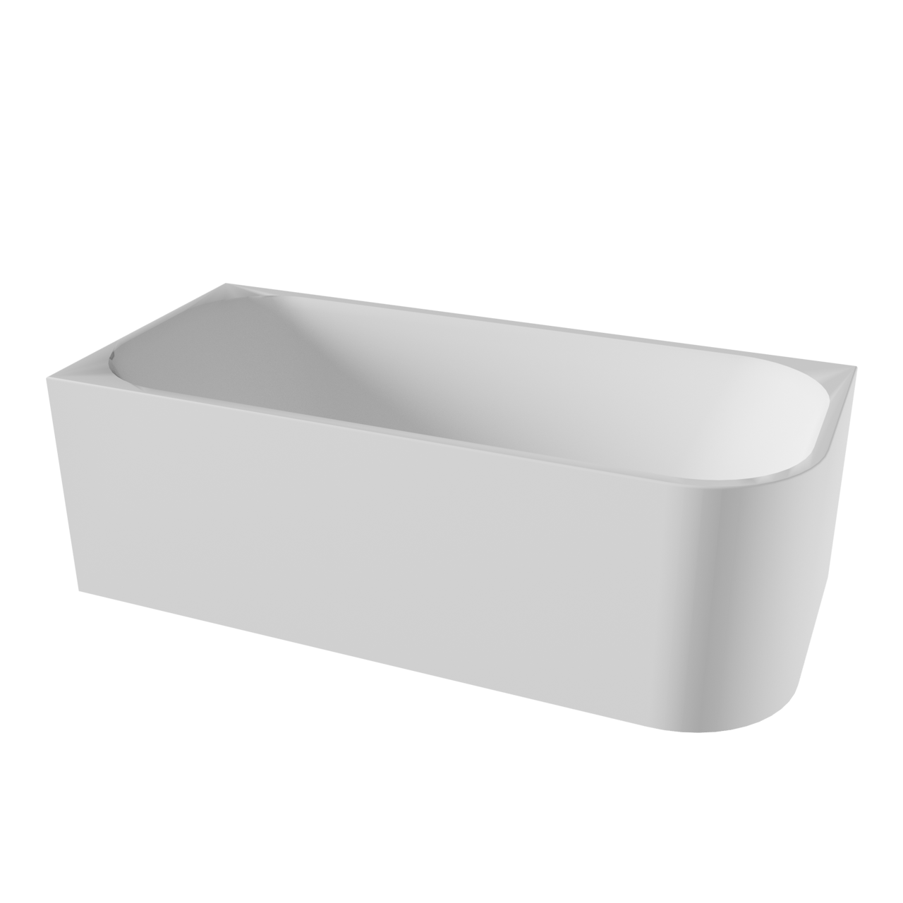 Luca Varess Mezzo tweepersoons hoekbad links 180 x 80 cm acryl mat wit