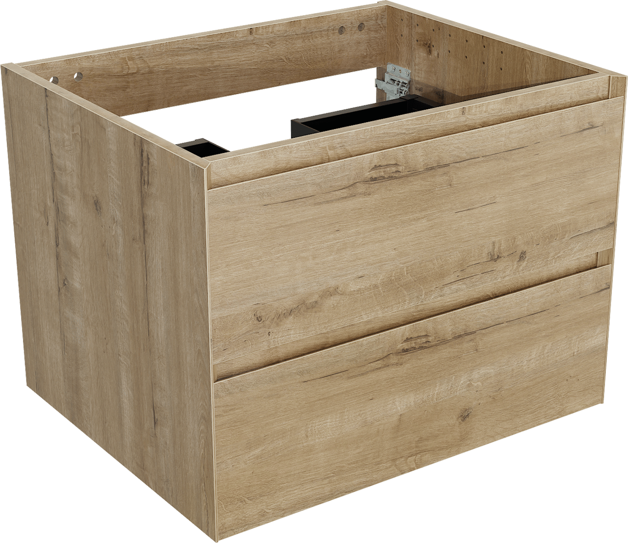 Balmani Mitra zwevend wastafelonderkast 67,5 x 55 cm ruwe eik 2 lades