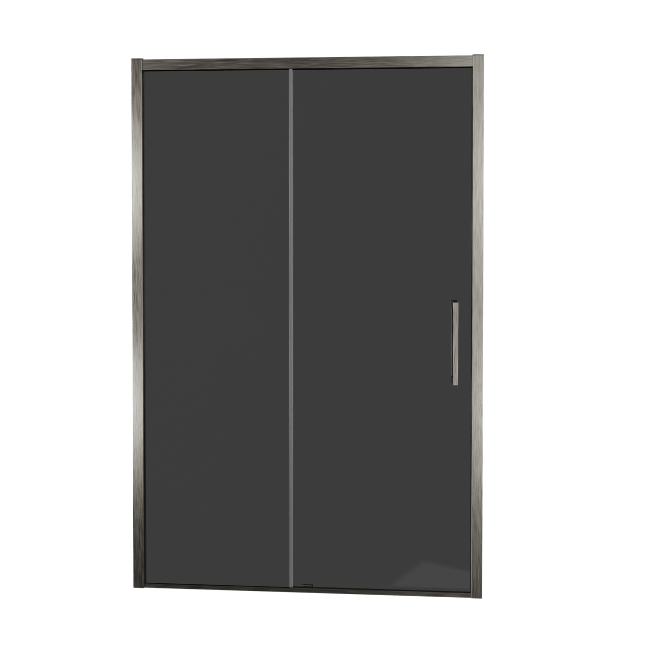 Balmani Senses Design douche schuifdeur omkeerbaar 160 cm x 210 cm Rookglas, Brushed GunMetal profielen, met coating