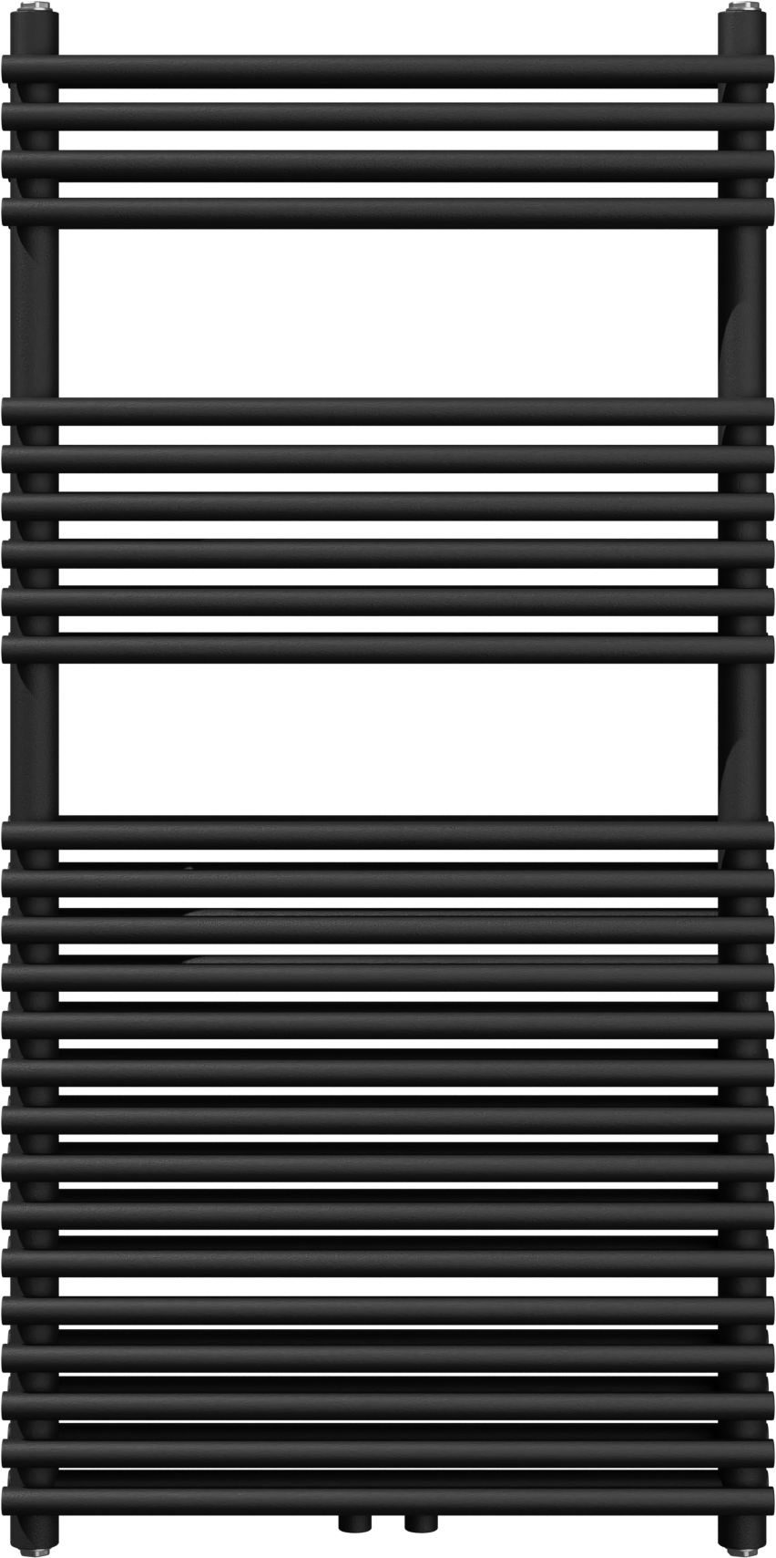 Vipera Alegria dubbele handdoekradiator 60 x 120 cm centrale verwarming mat zwart zij- en middenaansluiting 1.327W