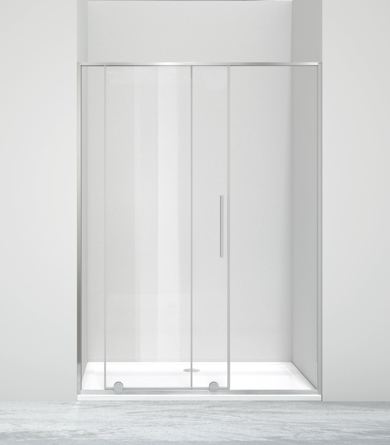 Luca Varess Morano douche schuifdeur 140 x 190 cm helder glas glans chroom profiel