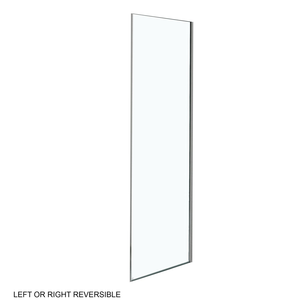 Luca Varess Morano douchecabine met draaideur en 2 vaste zijwanden 100 x 80 cm helder glas glans chroom profiel - zijpaneel