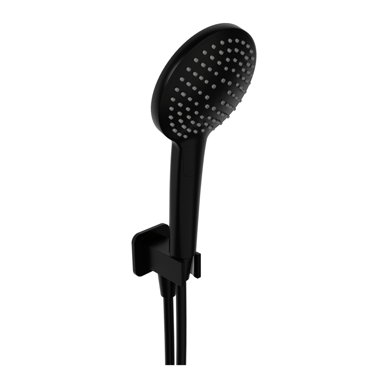 Blaufoss Softage Handbrause-Set: inkl. Schlauchanschluss: 3jet, Schwarz Matt