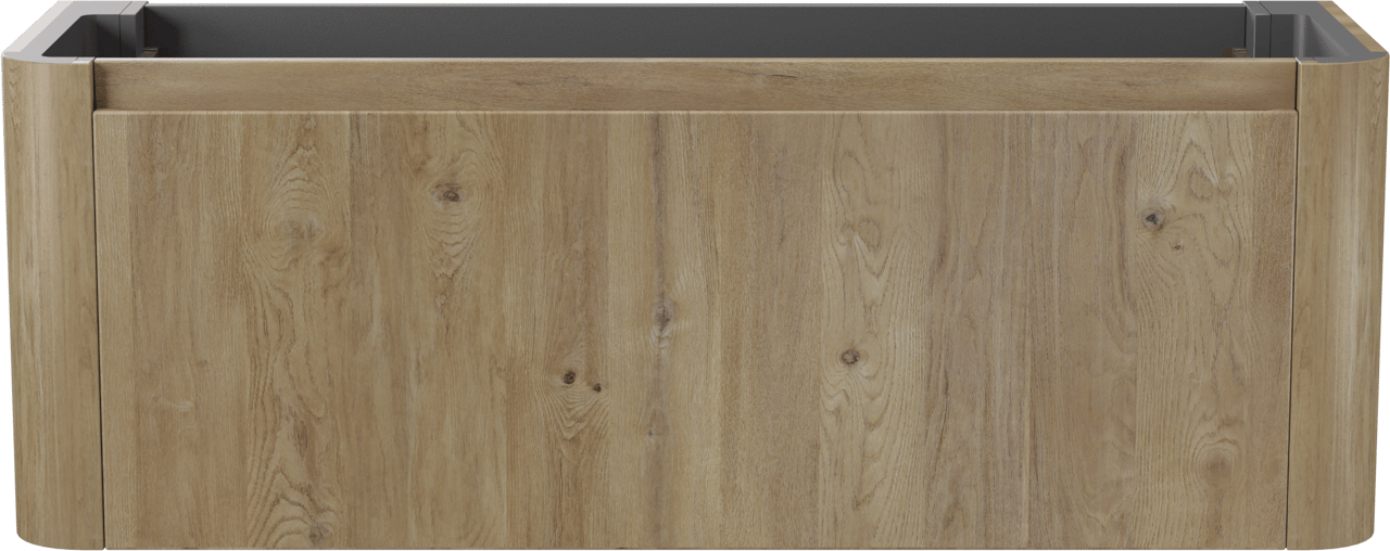 Storke Soft zwevende wastafelonderkast 140 x 46 cm Ruwe eik 2 lades