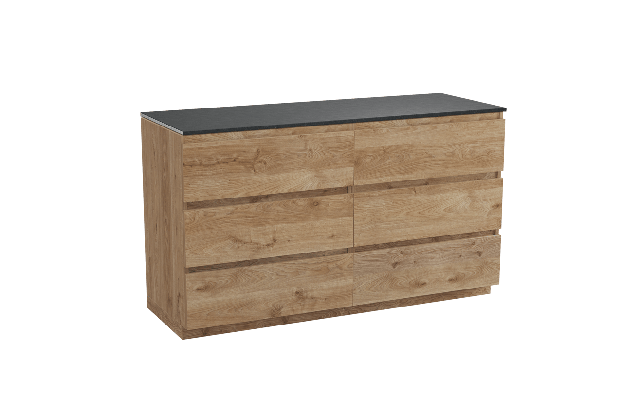 Balmani Lucida meuble salle de bains avec tablette pour vasques Stretto