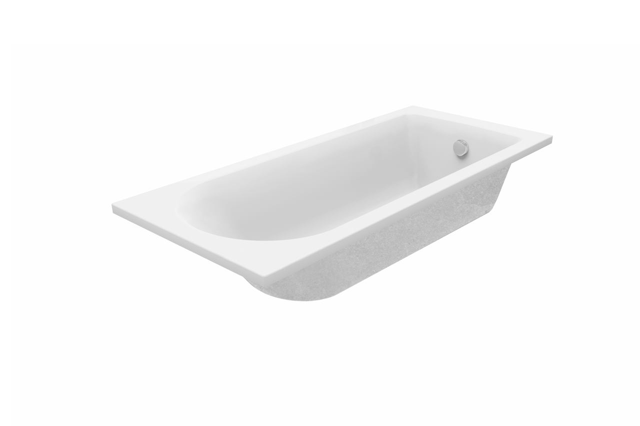 Luca Varess Rosala baignoire encastrable mono 170 x 75 cm acrylique blanc mat