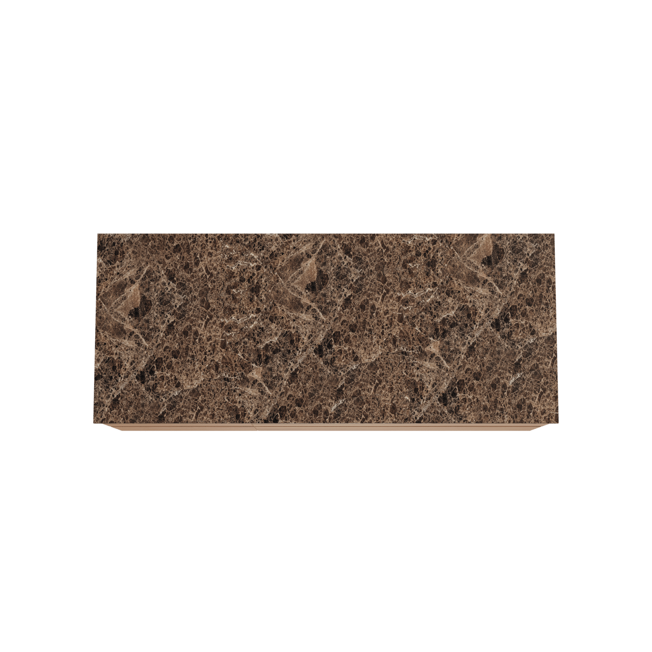 Balmani Mitra meuble salle de bains suspendu 135 x 55 cm teck avec Stretto tablette simple ou double en marbre dark emperador